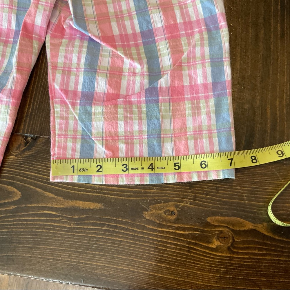 DNA Couture Pink and Blue Plaid Shorts - Picture 7 of 8
